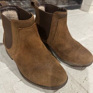 UGG Brown Classic Suede Ankle Boots | Block Heel Bonham Chelsea Suede Sz 6